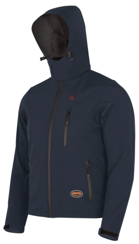 Heated Softshell Jacket - Water-Resistant - Navy - 2XL product photo