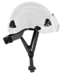 CH-350 Industrial Climbing Hard Hat w/Flip-Up Wraparound Visor - Non-Vented - White product photo