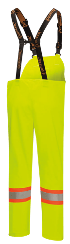 Salopette de pluie haute visibilit&eacute; ignifuge/anti-arc &eacute;l&eacute;ctrique imperm&eacute;able en poly/coton &ndash; Orange haute visibilit&eacute; &ndash; 3TG photo du produit