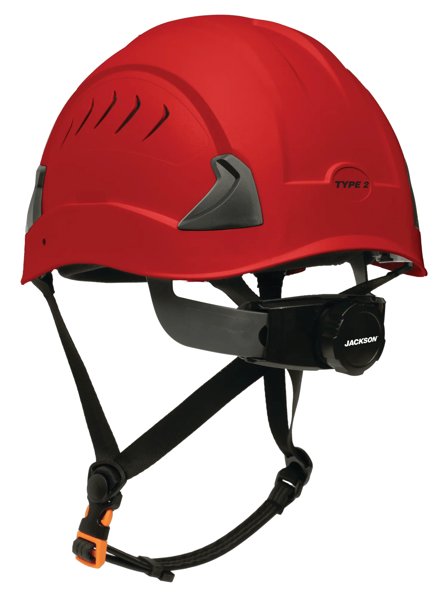 CH-2-400V Type 2 Safety Helmet - Vented - Red | 22927 | Hard Hats