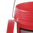 Plastic Bucket - with lid - 5 Gallon - Heavy Duty - Red product photo