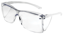 Guest-Gard&trade; Series Clear Frame Uncoated Clear Lens Safety Glasses - 24 pk Dispenser Box product photo