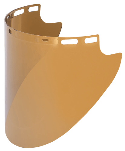 Face Shield Window - Polycarbonate - High Heat Gold Coated - Shape H Molded - 10" x 20"x 0.075" product photo