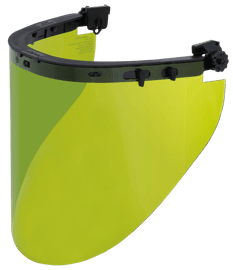 312 Series Premium Arc-Flash-Rated Face Shield - Dielectric Face Shield Bracket - Slot Adapters - 12 Ca/cm² Polycarbonate Window - Uncoated product photo