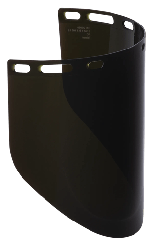Polycarbonate Face Shield Window – Molded – Shape R – Unbound – IRUV 5.0 product photo