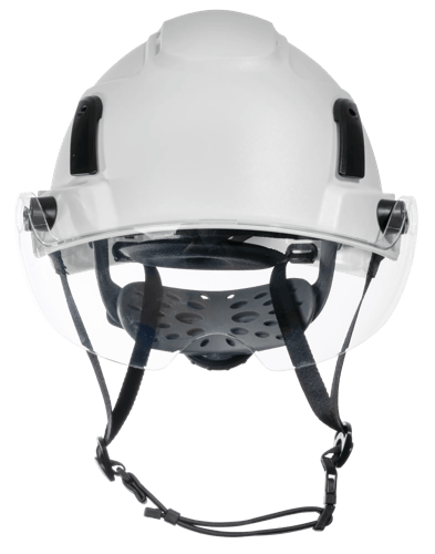 XS2-500 Type 2 Safety Helmet – Flip–Up Visor – Vented – White