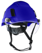 XS2-550V Series Type 2+ Vented Safety Helmet w/Flip-Up Visor - Blue product photo