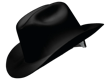 Western Outlaw Hard Hat - Western Brim Style - Black product photo