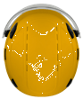 XS2-500 Series Type 2+ Vented Safety Helmet w/Flip-Up Visor - Yellow product photo