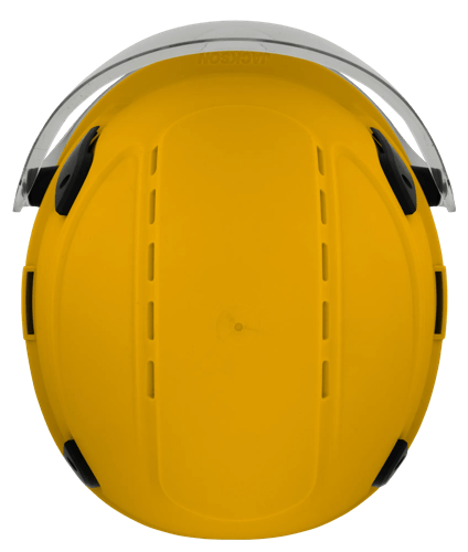 XS2-500 Series Type 2+ Vented Safety Helmet w/Flip-Up Visor - Yellow product photo