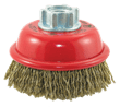 3 x 5/8-11 NC MAXI-CRIMPED Brosse &agrave; tasse en fil m&eacute;tallique crant&eacute; de qualit&eacute; sup&eacute;rieure photo du produit