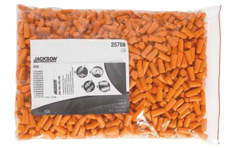 H10 Disposable Earplugs - Uncorded - 31dB NRR - Orange - 500 pr product photo