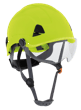 CH-350 Industrial Climbing Hard Hat w/Flip-Up Wraparound Visor - Non-Vented - Hi-Vis Green product photo