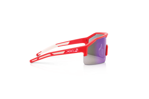 Maxview+ Safety Glasses - Red Frame - Green Mirror Lens product photo