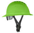 BLOCKHEAD2 Type 2 Full Brim Safety Helmet &ndash; Vented &ndash; HV Green product photo