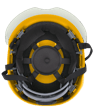 XS2-500 Series Type 2+ Vented Safety Helmet w/Flip-Up Visor - Yellow product photo