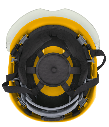XS2-500 Series Type 2+ Vented Safety Helmet w/Flip-Up Visor - Yellow product photo