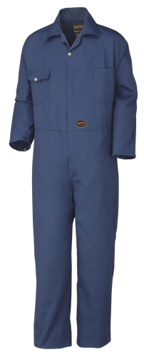 Poly/Cotton Coveralls - Zipper Closure - Navy - 50 | V2020380-50