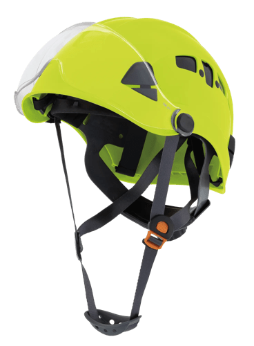 CH-450V Industrial Climbing Hard Hat - Flip-Up Wraparound Visor - Vented - Type 1 - Hi-Vis Green product photo