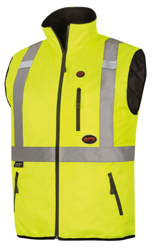 Hi-Vis Heated Insulated Safety Vest - 100% Waterproof - Hi-Vis Yellow - XL product photo