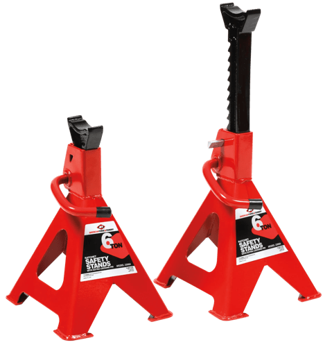 Jack Stands Set - Ratchet Style - Double Locking - 6 Ton Capacity product photo