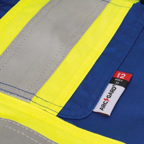 Salopette de s&eacute;curit&eacute; FR-Tech&reg; haute visibilit&eacute; 88/12 de 7 oz ignifuge/anti-arc &eacute;lectrique &ndash; Bleu roi &ndash; G photo du produit