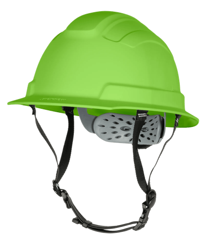 BLOCKHEAD2 Type 2 Full Brim Safety Helmet &ndash; Non-Vented &ndash; HV Green product photo
