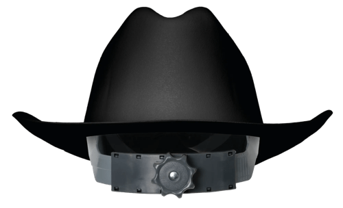 Western Outlaw Hard Hat - Western Brim Style - Black product photo