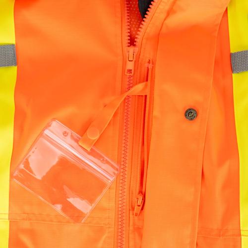 Hi-Vis 300D Ripstop Polyester Safety Jacket - PU-Coated - 100
