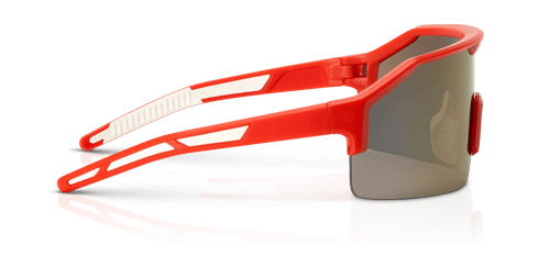 Maxview+ Safety Glasses - Red Frame - Gold Mirror Lens product photo