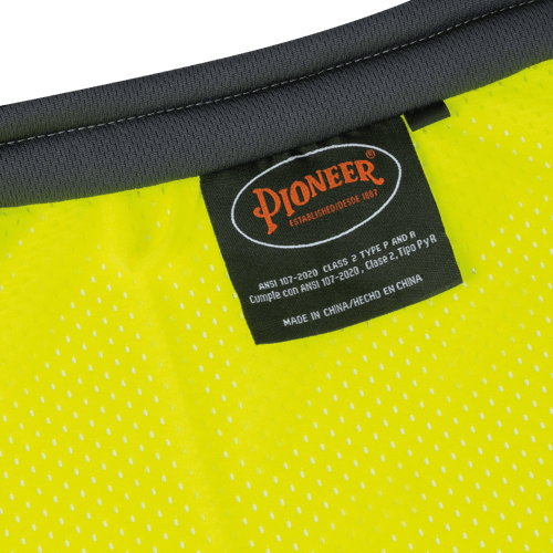 Hi-Vis Poly Mesh Surveyor's Safety Vest -  Zipper Closure - Hi-Vis Yellow/Green - M product photo