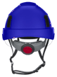 XS2-550V Series Type 2+ Vented Safety Helmet w/Flip-Up Visor - Blue product photo
