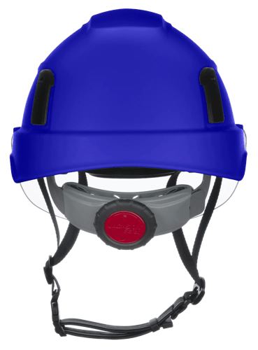 XS2-550V Series Type 2+ Vented Safety Helmet w/Flip-Up Visor - Blue product photo