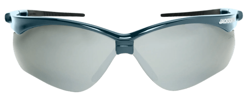 Jackson SG Safety Glasses - Metalic Blue Frame - Smoke Anti-Fog Lens product photo