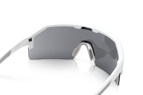 Maxview+ Safety Glasses - White Frame - Smoke Anti-Fog Lens product photo