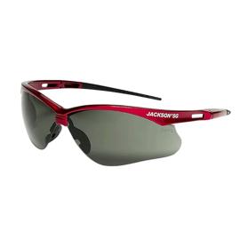Jackson SG Safety Glasses &ndash; Red Frame &ndash; Smoke Anti-Scratch Hardcoat Lens product photo