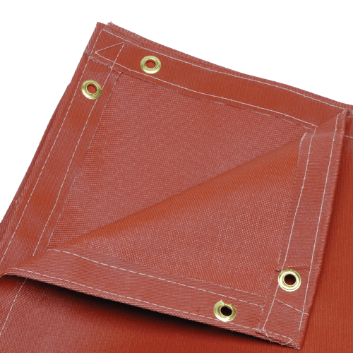 32-oz Silicone-Coated Fibreglass Welding Blanket - Dark Red - 6' x 8' product photo