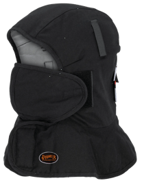 Doublure de casque ignifuge matelass&eacute;e &ndash; Long cou &ndash; Protection faciale amovible &ndash; Noire &ndash; Unitaille photo du produit