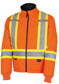Manteau de cong&eacute;lateur matelass&eacute; &ndash; orange haute visibilit&eacute; &ndash;  homme TTP photo du produit
