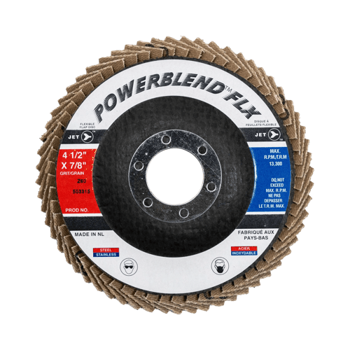 Disque &agrave; lamelles en zircone flexible POWERBLEND FLX de  4-1/2 x 7/8 po &ndash; Z60 photo du produit