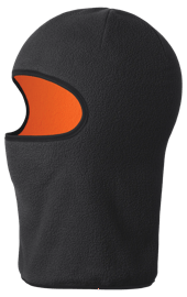 Capuchon en micromolleton r&eacute;servible &ndash; 1 trou &ndash; Noir/Orange haute visibilit&eacute; &ndash; Unitaille photo du produit