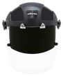 DP4 Series Face Shield with c/w Flip-Up IR Window - Universal Adaptor - Clear Anti-Fog Polycarbonate - Shade 6 Cobalt Blue product photo