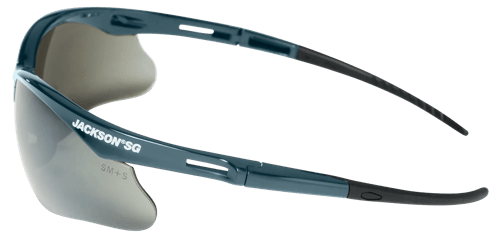 Jackson SG Safety Glasses - Metalic Blue Frame - Smoke Anti-Fog Lens product photo