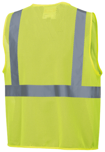 Hi-Vis Poly Mesh Safety Vest - Zipper Closure - Hi-Vis Yellow/Green - L product photo