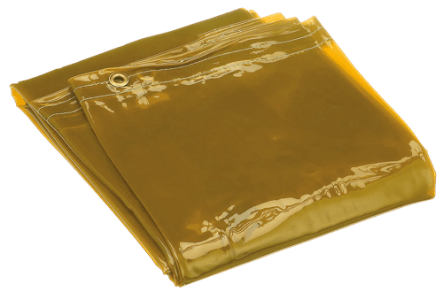 Transparent Welding Curtain – Gold – 6' x 8' product photo