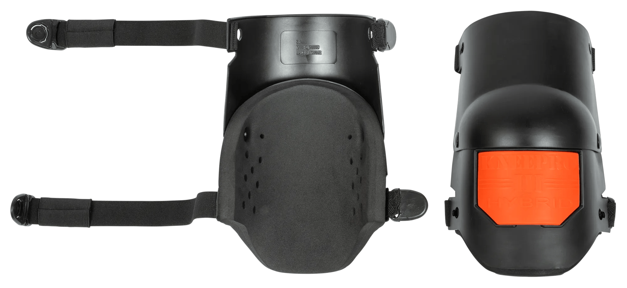 KneePro Hybrid Ultra Flex III Knee Pad - Quick Snap Clips - Black