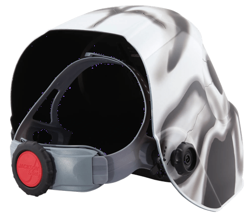 Premium Graphic Welding Helmet -ADF Fixed Shade 10 - Grey Matter product photo