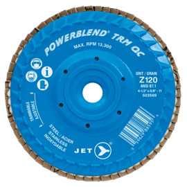 Disque &agrave; lamelles en zirconium POWERBLEND TRM QC de 4-1/2 po x 5/8-11 - Z120 photo du produit