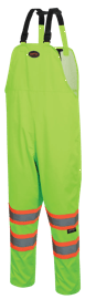 The Rock Hi-Vis 300D Oxford Poly Bib Pants - PU Coating - Hi-Vis Yellow/Green - L product photo