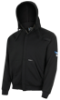 Hi-Vis 100% FR/Arc-Rated Heavyweight 12 oz Cotton Fleece Zip-Style Hoodie w/Detachable Hood - Black - 3XL product photo